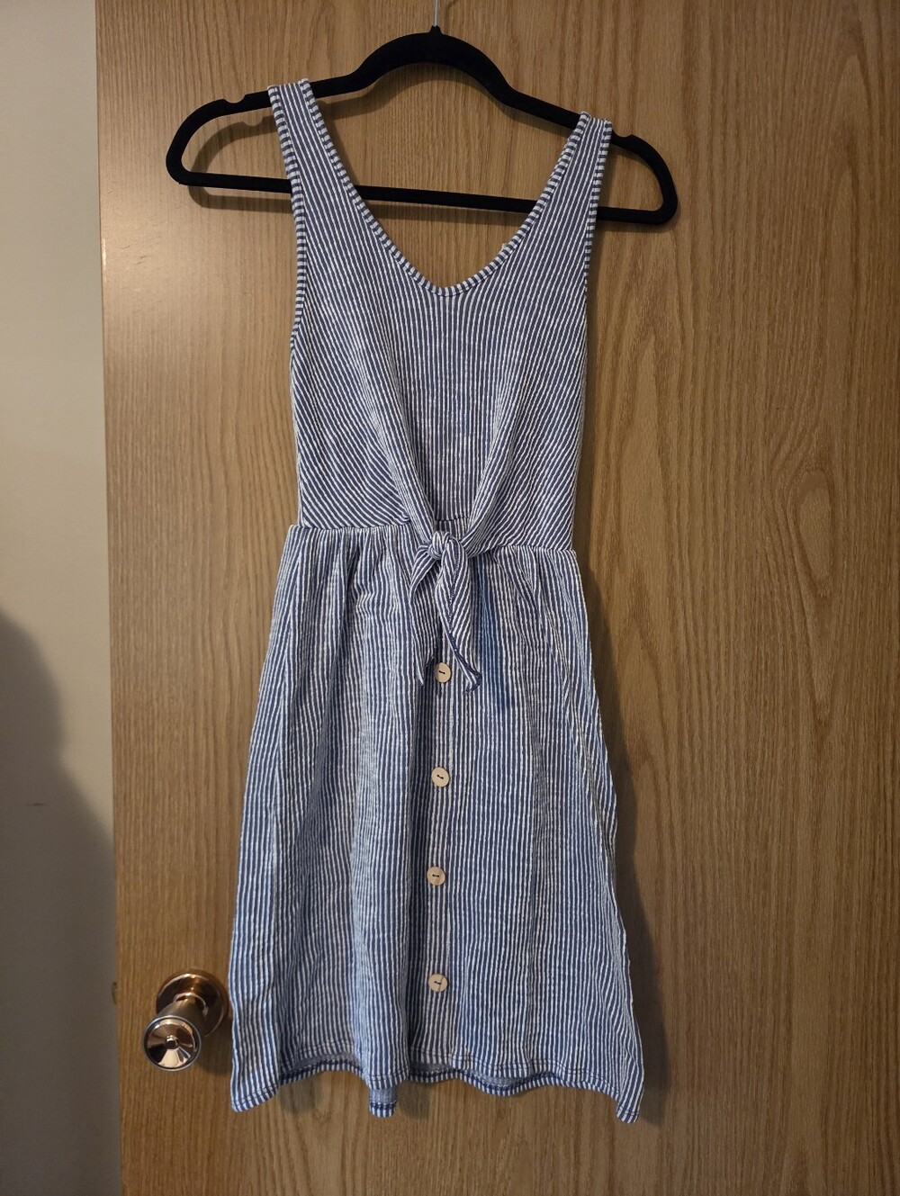 Blue And White Striped Sundress